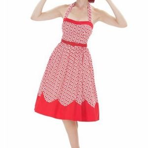 Tatyana Red Polka Dot Marnie Halter Dress